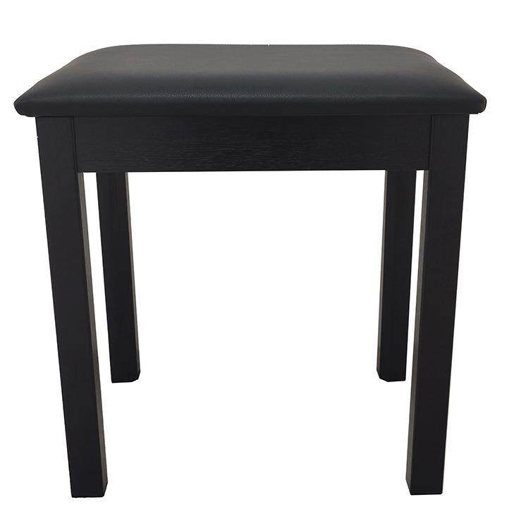黑色单人钢琴凳直腿PU皮革高密海棉坐垫儿童成人数码电子琴凳子