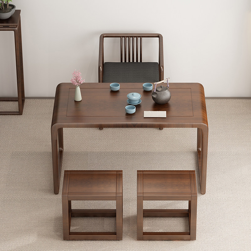 新中式茶桌椅组合老榆木阳台茶几小户型现代简约家用休闲功夫茶桌,住宅家具,家用茶台/茶桌,淘宝优惠券,粉丝福利购,淘宝优惠卷