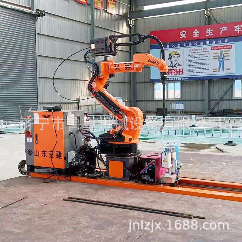 柴孚机器人双臂盖梁骨架焊接机器人双臂双平台工位盖梁自动焊接