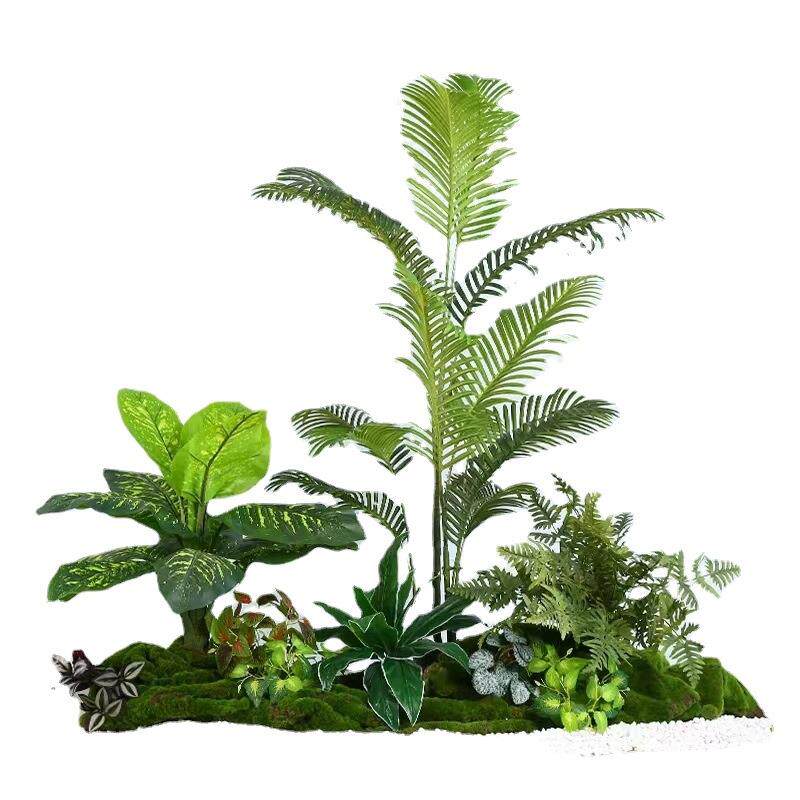 仿真绿植造景组合办公橱窗商场仿生绿植物室内外仿真绿植造景套装