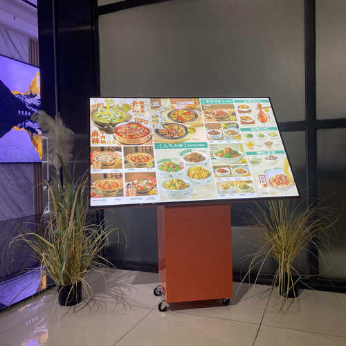 新款落地灯箱广告牌餐饮菜品大屏发光超薄抽画灯箱点餐台厂家直销