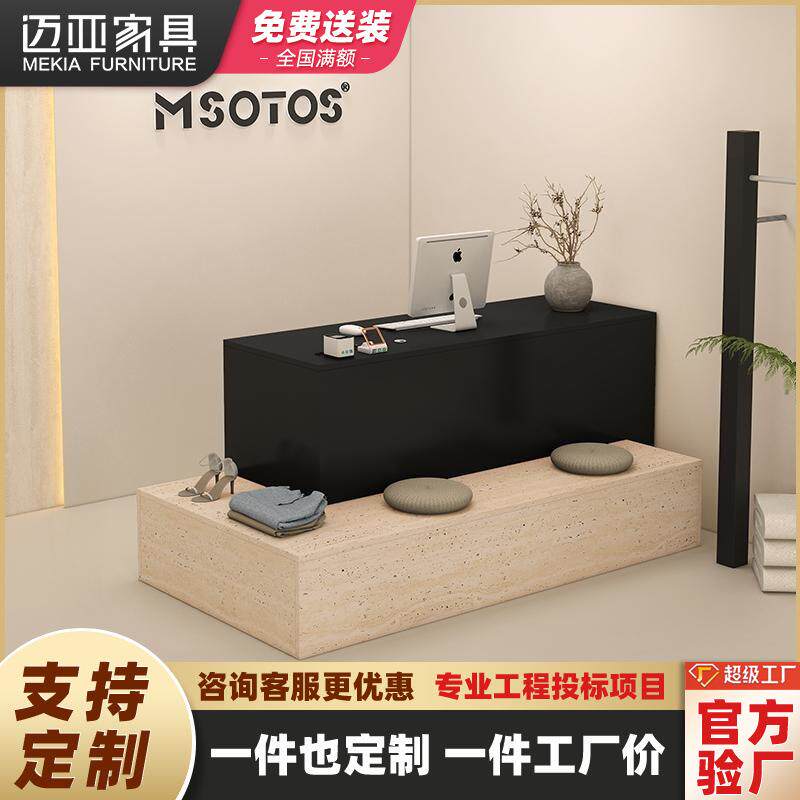 转角收银台女装店铺吧台桌现代服装店美发店前台童装店柜台商用