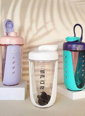 600ML Blender Shaker Bottle with Plastic Whisk Ball BPA Free