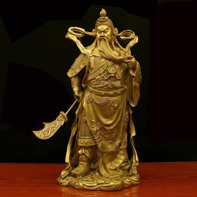 纯铜韦陀菩萨摆件武像伽蓝菩关公萨韦陀护法佛像客厅摆件