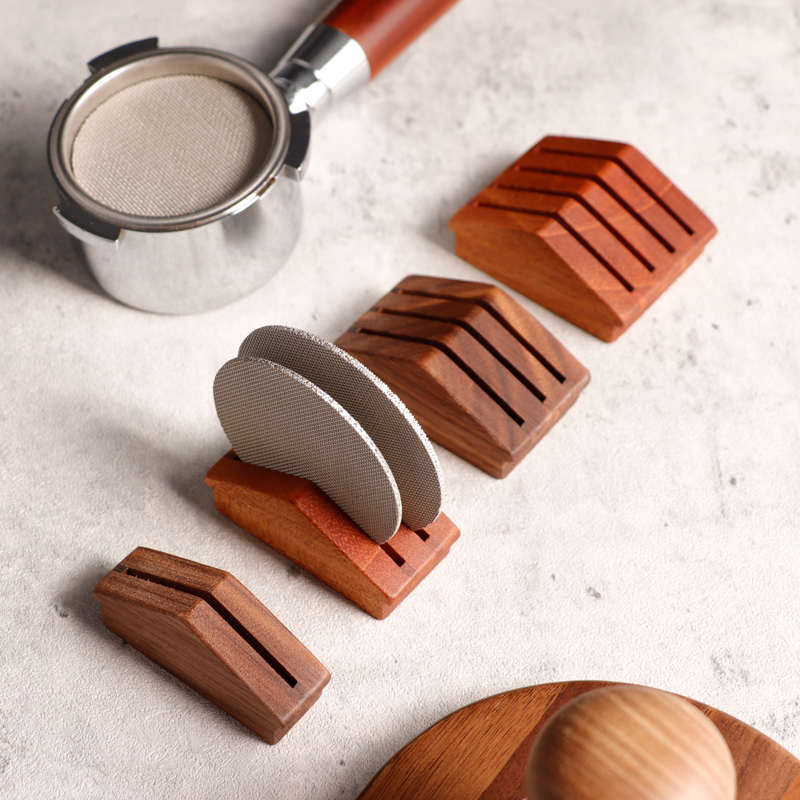 意式咖啡二次分水网收纳底座51/53/58mm烧结网通用架子过滤网摆