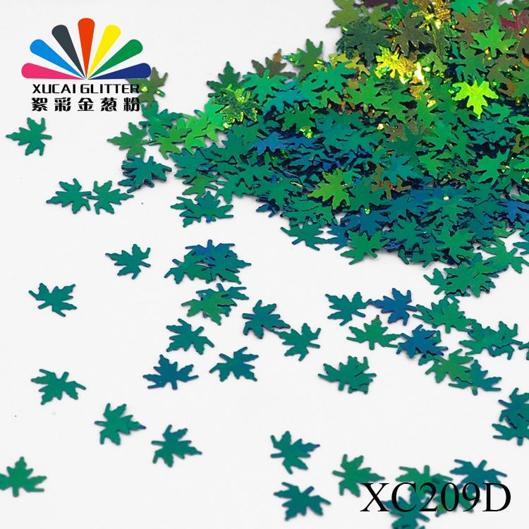 不规则闪光片金葱粉碎片6MM枫叶金葱片枫叶碎片彩妆五金闪粉亮片