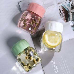 德国高硼硅迷你胖胖杯泡奶杯耐高温玻璃杯豆浆杯便携外带牛奶刻度