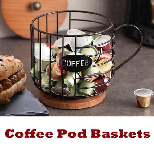 Coffee Pod Baskets Holder Organizer Storage Kitchen