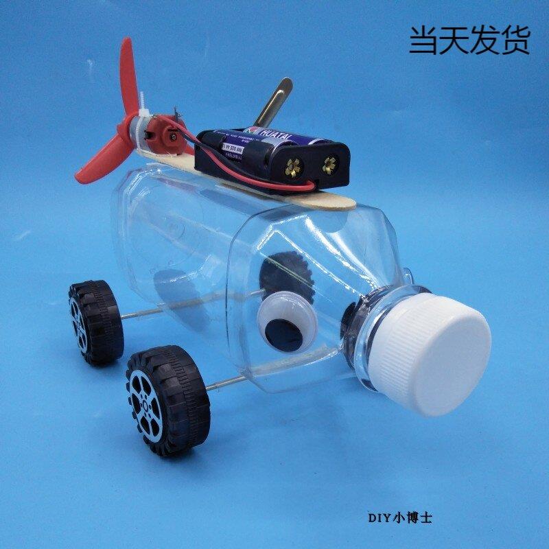 探索号木质电动明轮船空气桨科技小制作科学实验拼装玩具船模型