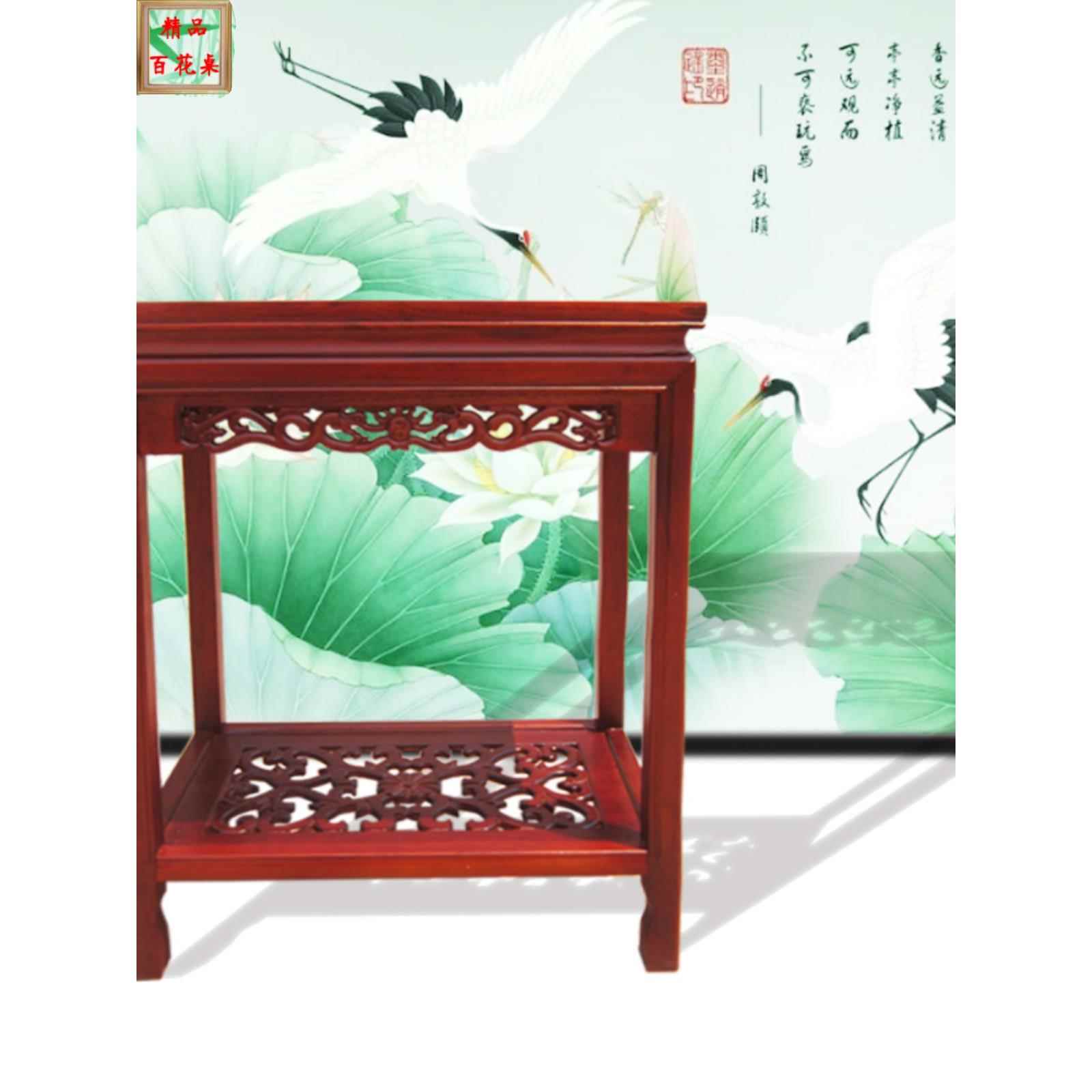 实木花架，鱼缸架，茶几，茶几，边桌，盆景架，装饰品，桌工艺品