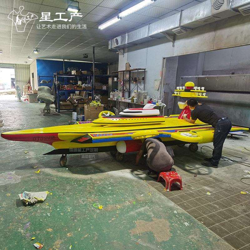 航母模型玻璃钢创意雕塑厂家制作美陈软装树脂售楼处抽象雕塑摆件