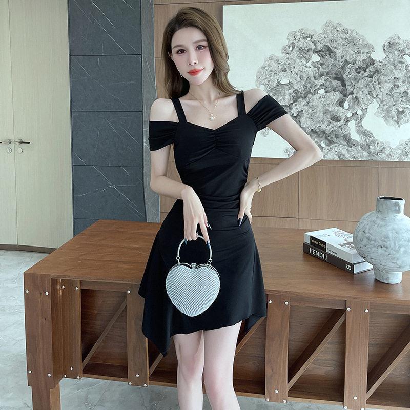 夜总店女装2025新款会所足浴足疗技师工作服性感低胸洋装夏