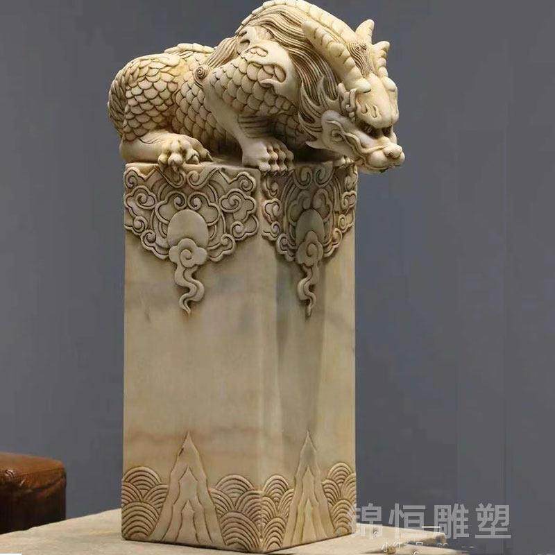 石雕吸水兽彷古做旧石柱子庭院别墅会所招财拴马桩汉白玉青石趴蝮