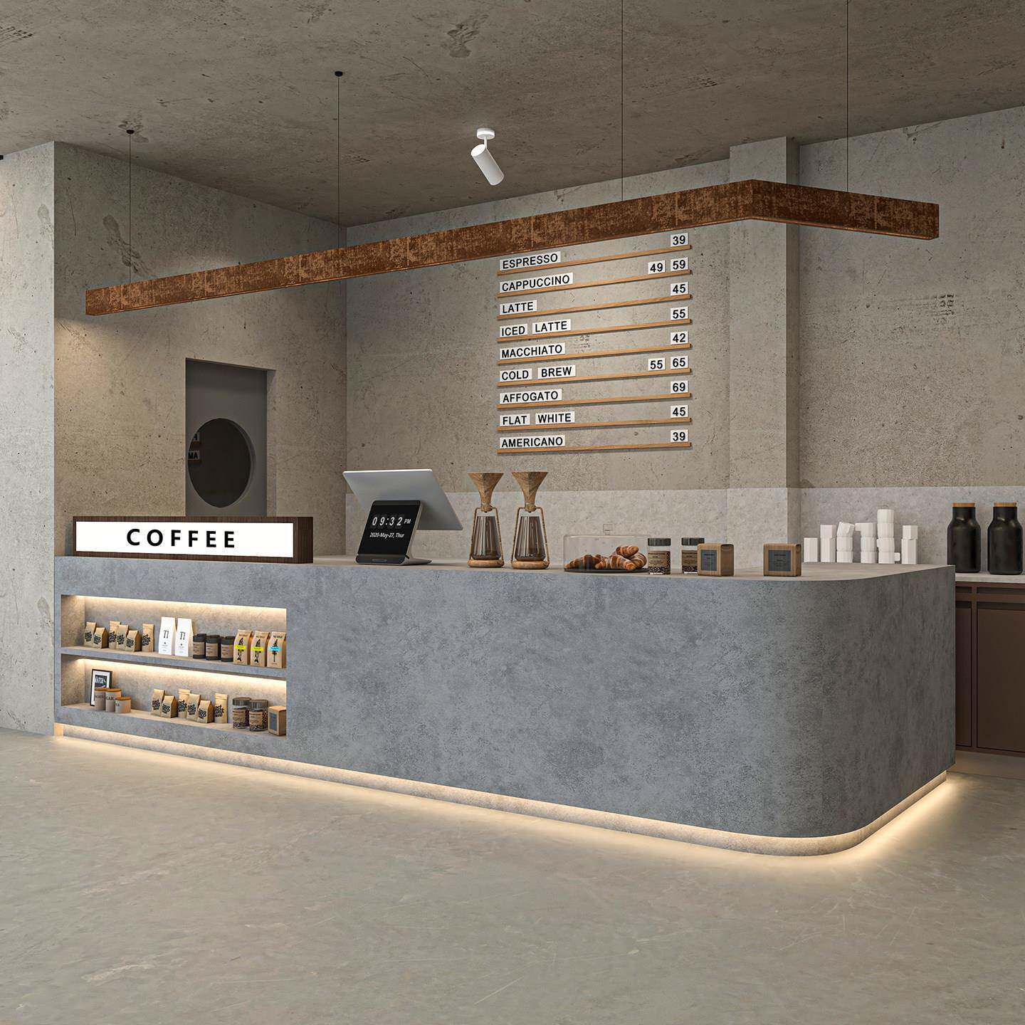新款咖啡店吧台奶茶店服装甜品店收银台前台烘培蛋糕面包店接待台