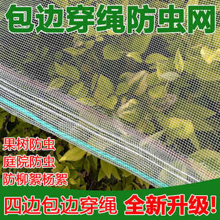 防虫网纱网包边穿绳家用户外庭院防柳絮杨絮果树养殖场防蚊网加厚