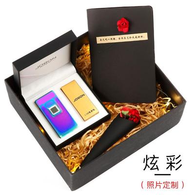 高档高档真指纹照识别电打火机防风充个性制定片刻字送男友创意礼