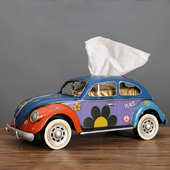 厂家复古铁艺创意工业风巴士纸巾盒家居客厅装 饰餐厅纸抽盒摆设