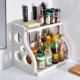 Spice Rack Condiment Plastic Floor Layer Organizer Double