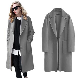 Women's woolen coat, women's long woolen coat, woolen