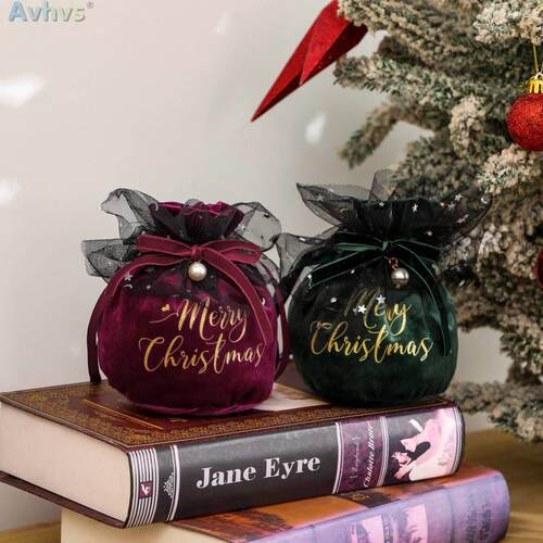 Christmas Apple gift bag ornament children's candy bag糖