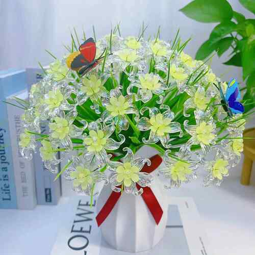 新品炫彩鸢尾花材料包手工DIY编织花束玄关装饰品摆件