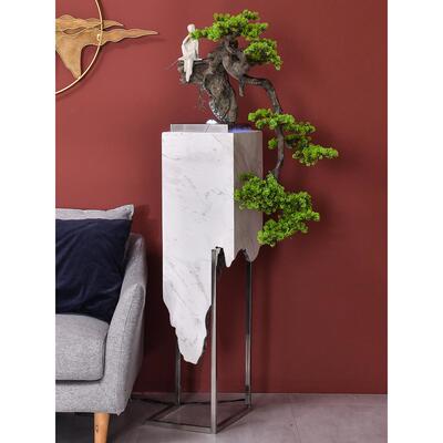 新中式风格平易近人豪华欢迎松木假山景观流水地板循环水喷泉客厅