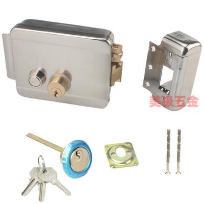 1073拉丝双头带反锁电控智能锁单元门楼宇对讲锁出租屋防盗门电锁