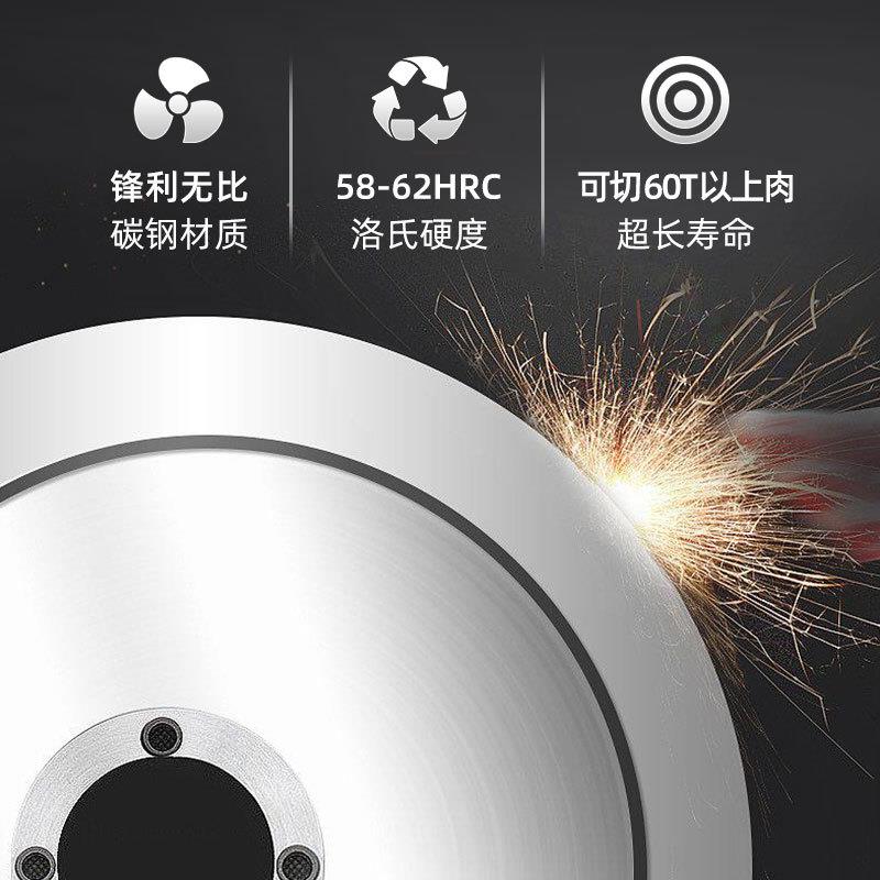 新震然冻肉切片机半自动商用8寸电动肥牛羊肉片火锅店刨肉片机