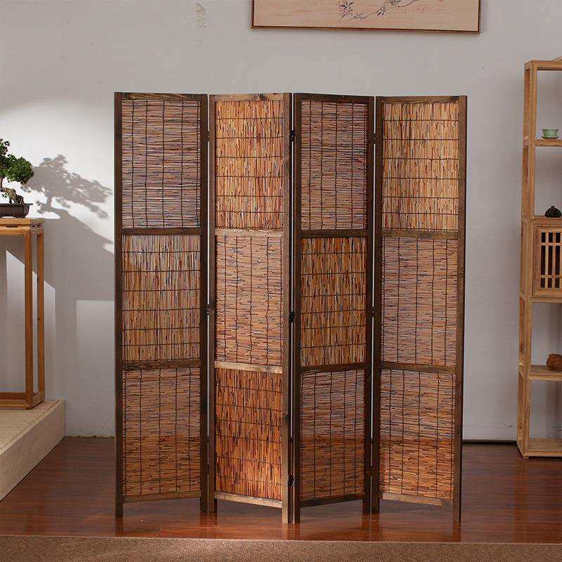 简易屏风隔断客厅折叠移动折屏简约现代复古风美式乡村装饰隔断墙