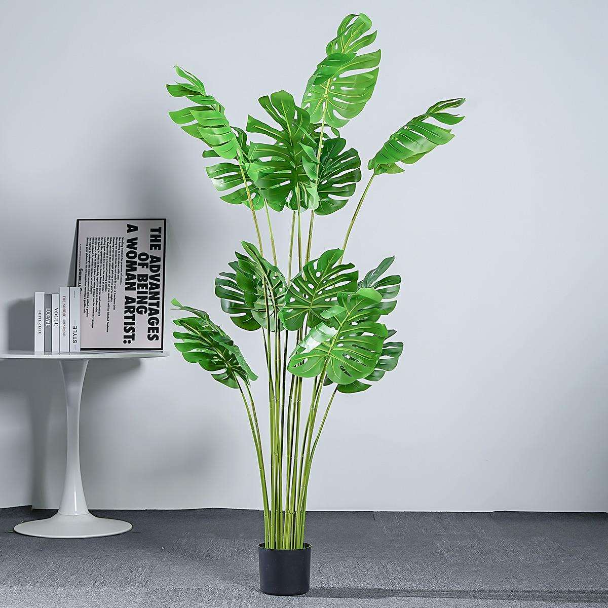 龟背竹龟背叶仿真绿植大型装饰摆件客厅室内落地盆栽仿生植物树