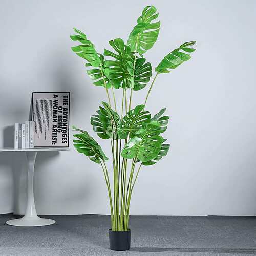 龟背竹龟背叶仿真绿植大型装饰摆件客厅室内落地盆栽仿生植物树