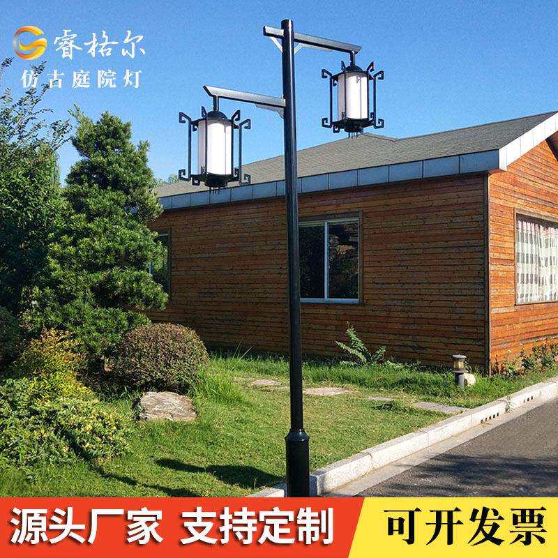 太阳能仿古庭院灯中式户外3米4M园林广场小区灯30W欧式庭院灯新款