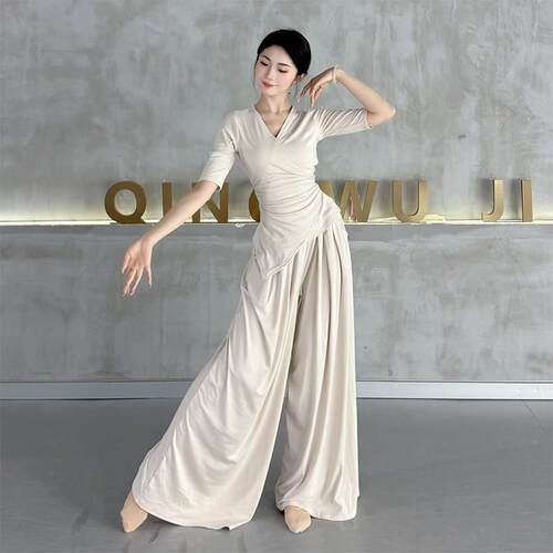 古典舞蹈服修身显瘦夏季练功服套装女新款中国舞形体训练服演出服