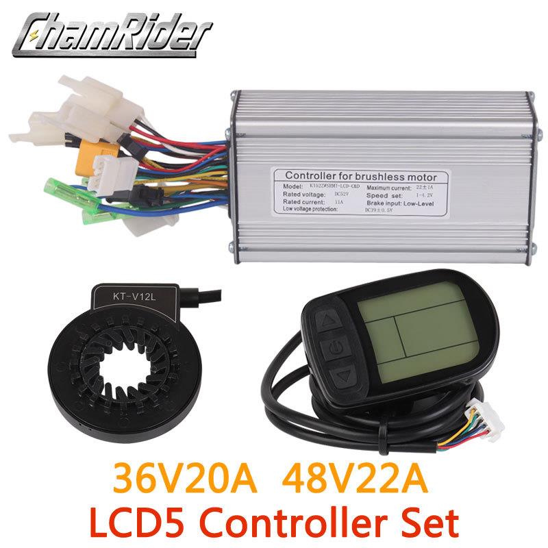 36V48V 500W控制器LCD5仪表显示屏PAS助力传感器电动车配件