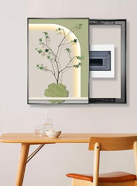 北挂欧竖版电表箱装饰画现代简约花卉遮挡配箱JK218电画源开关电