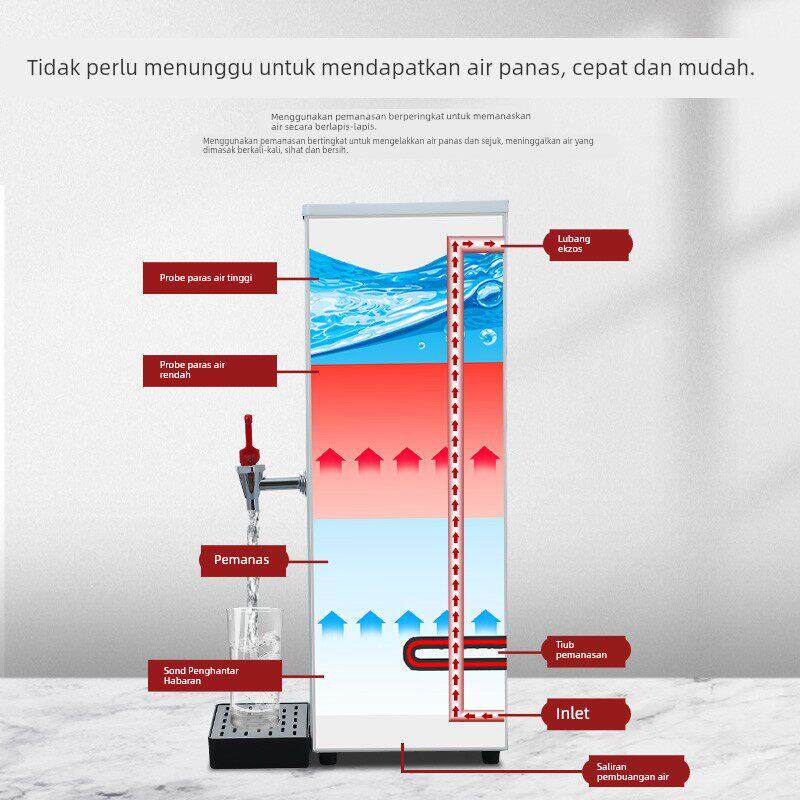开水器商用60L奶茶店全自动电热水机烧水器大容量步进式开水机