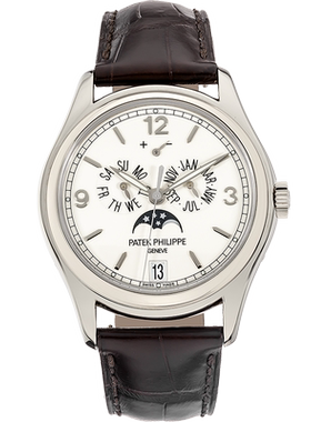 [9.8新]百达翡丽复杂功能时计18K白金自动机械男表5146G