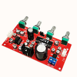 效果器音调lm1036级hifi带音频 发烧前级 板电源供电放大单ne5532