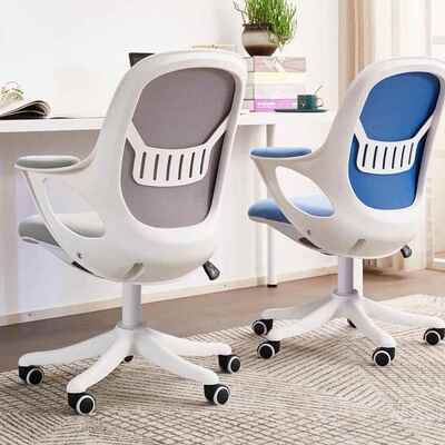 简约电脑员椅家用椅学习书房书桌CWE椅办公转椅子网椅职升降旋椅