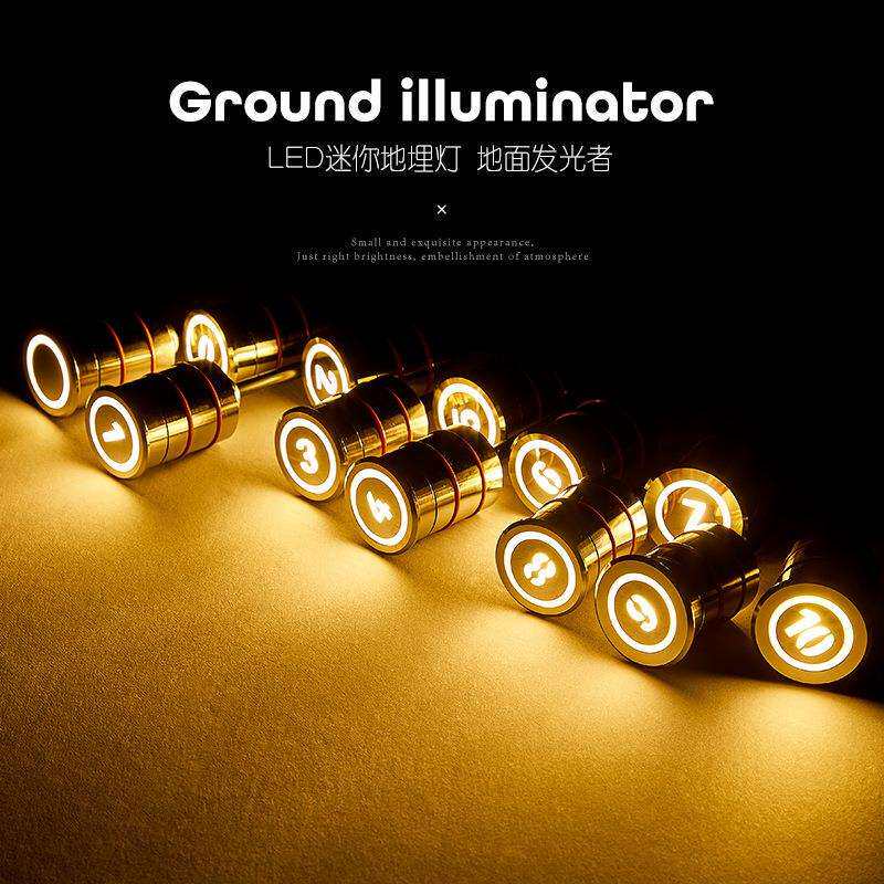 LED数字地埋灯台阶座位号码指示灯剧院排位灯嵌入式电影院垒德株