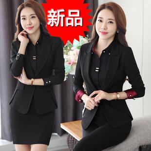 酒店前台工作服领班西装餐饮大堂经理宾馆收银职业套装女长袖秋冬