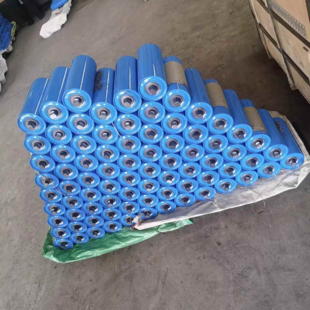 输件送橡带托辊滚筒支架输送行179机配槽型托辊组平托辊胶缓冲托