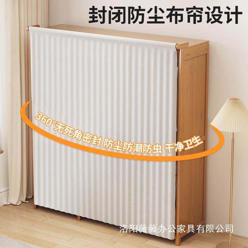 衣柜卧家多用简易组装出租房经型布艺层柜子结实耐用室竹1挂衣济