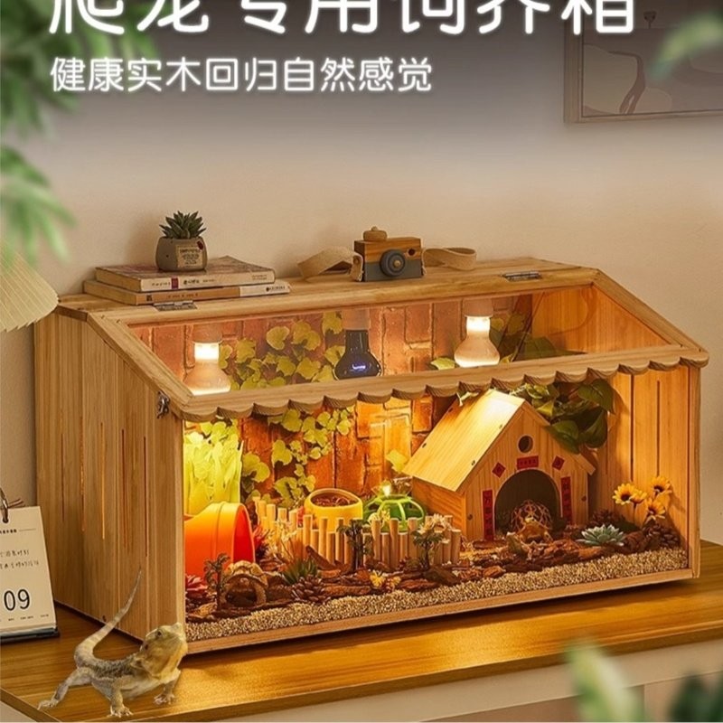 裸幼龟长方形蜜袋鼠爬虫箱鳄龟陆龟杜比螳螂大号蛐蛐守宫别墅蜈蚣