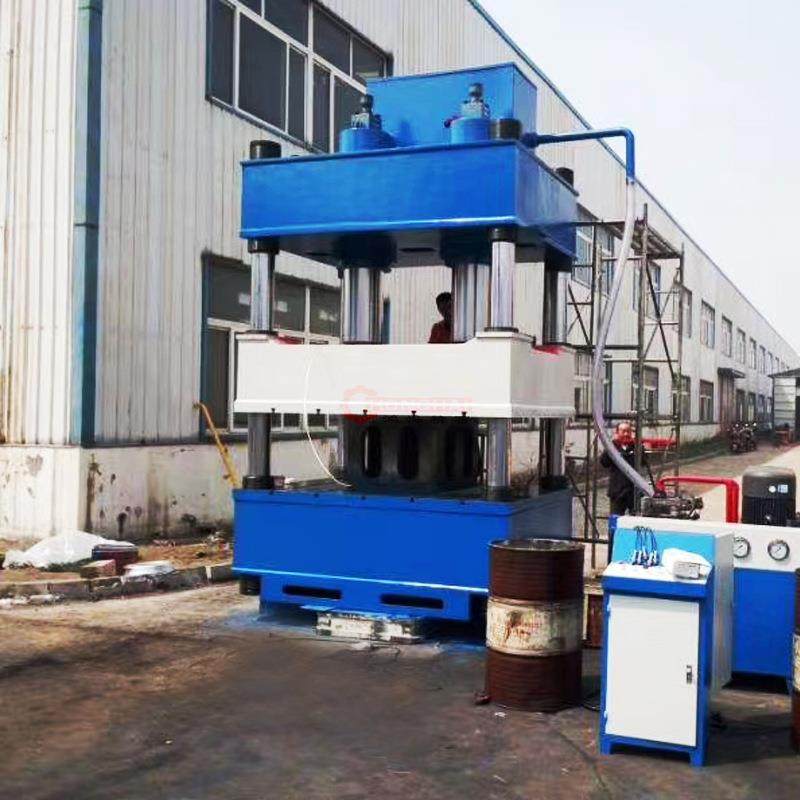 拉伸四柱液压机500吨伺服数控活性炭模压成型液压机