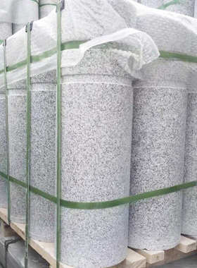 灰色花岗岩挡车柱 拦路障碍石墩路障挡车人行道圆柱石 北方异型石