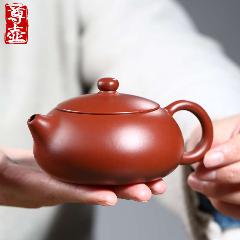 宜兴纯全手工紫砂壶名家正宗大红袍玉乳扁腹西施壶小茶壶单人茶具