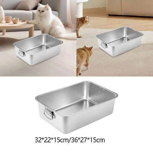 Cat Litter Tray Pet Bedpan Non Stick Surface Easy Cleaning