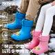 儿童雨鞋 加绒秋冬保暖防滑雨靴高筒男女孩学生上学专用幼儿园水鞋