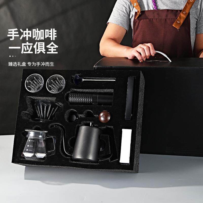 手冲套装手摇磨豆机家用咖啡壶户外分享壶手冲壶礼盒研磨器具